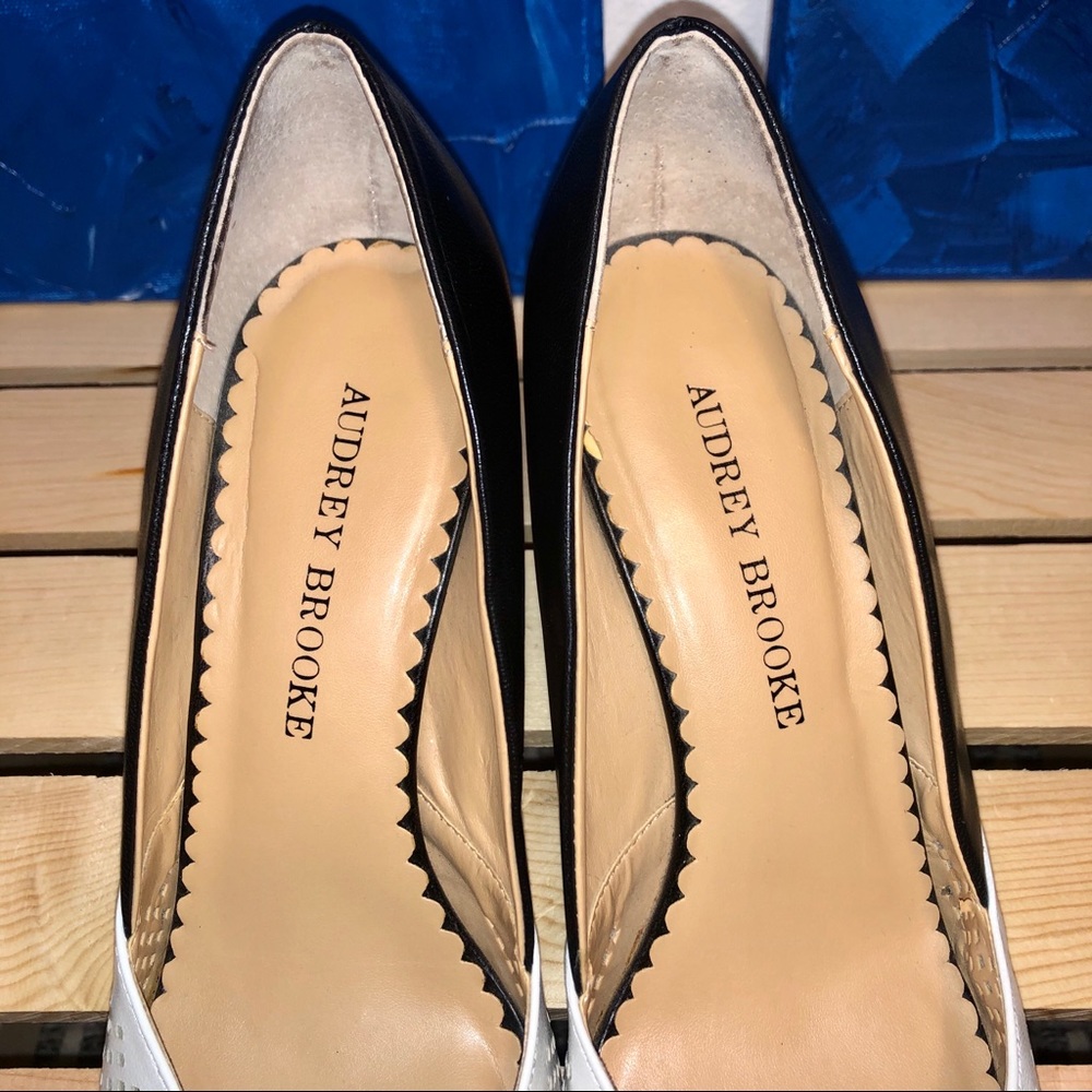 Audrey Brooke Black and white heels